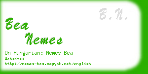 bea nemes business card